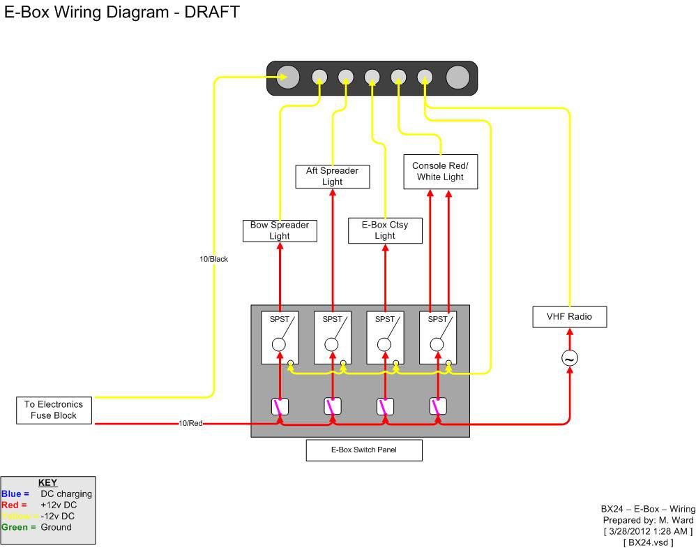 finalizing my Wiring schematics - The Hull Truth - Boating ... sea ark boat wiring diagram 